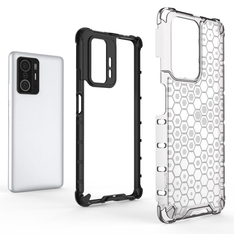 For Xiaomi Mi 11T / 11T Pro Shockproof Honeycomb PC + TPU Phone Case(Blue) by buy2fix