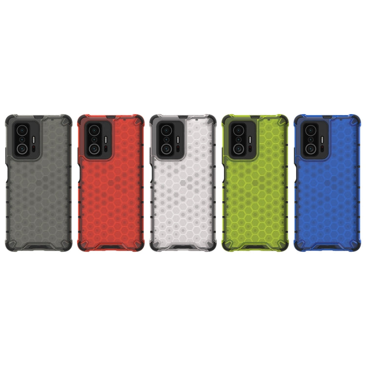 For Xiaomi Mi 11T / 11T Pro Shockproof Honeycomb PC + TPU Phone Case(Blue) by buy2fix