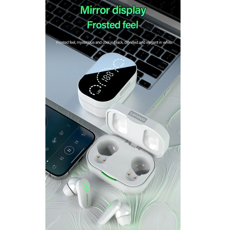 Lenovo XT82 Bluetooth 5.1 Mirror Display Gaming Wireless Bluetooth Earphone(White) - Bluetooth Earphone by Lenovo | Online Shopping UK | buy2fix