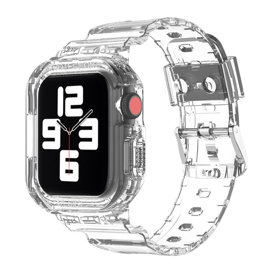 Glacier Transparent TPU Integrated Watch Band Watch Band For Apple Watch Series 7 45mm(Transparent) by buy2fix
