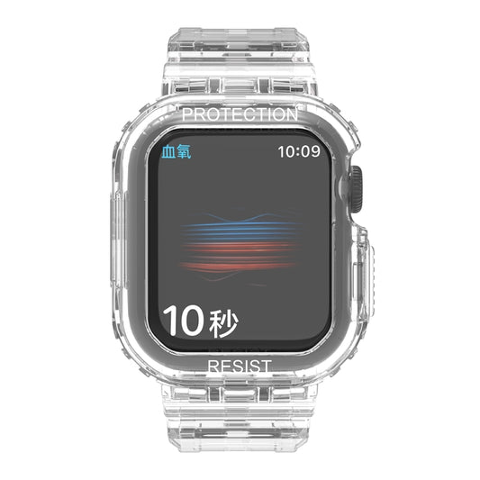 Glacier Transparent TPU Integrated Watch Band Watch Band For Apple Watch Series 7 45mm(Transparent) by buy2fix