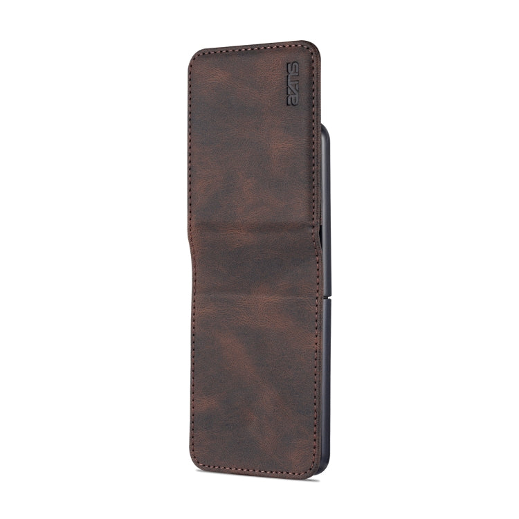 For Samsung Galaxy Z Flip3 5G AZNS Dream II Skin Feel PU+TPU Horizontal Flip PU Phone Case(Coffee) - Samsung Accessories by GKK | Online Shopping UK | buy2fix