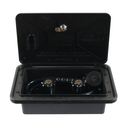 A6622-02 Pommeau de douche externe RV noir avec tuyau