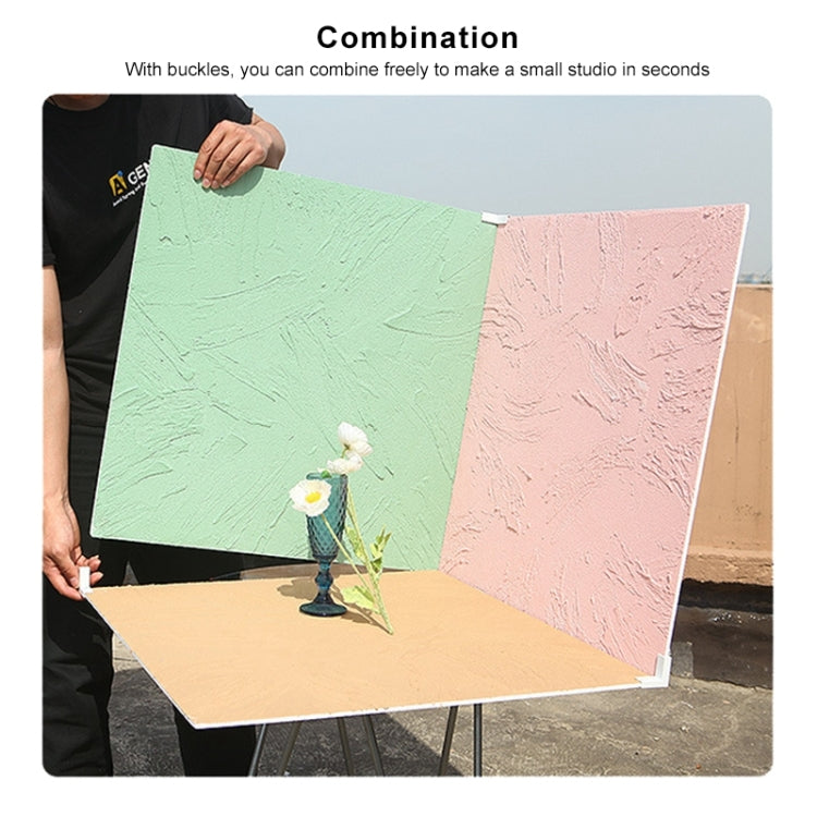 60 x 60cm Retro PVC Cement Texture Board Photography Backdrops Board(Grey Bean Green) by buy2fix
