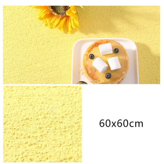 60 x 60cm PVC Backdrop Board Coarse Sand Texture Cement Photography Backdrop Board(Light Yellow) by buy2fix