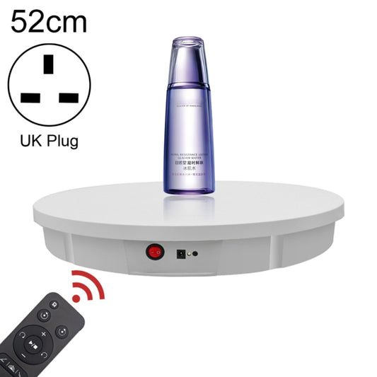 52cm Remote Control Electric Rotating Turntable Display Stand Video Shooting Props Turntable, Plug-in Power, Power Plug:UK Plug(White) - Camera Accessories by buy2fix | Online Shopping UK | buy2fix