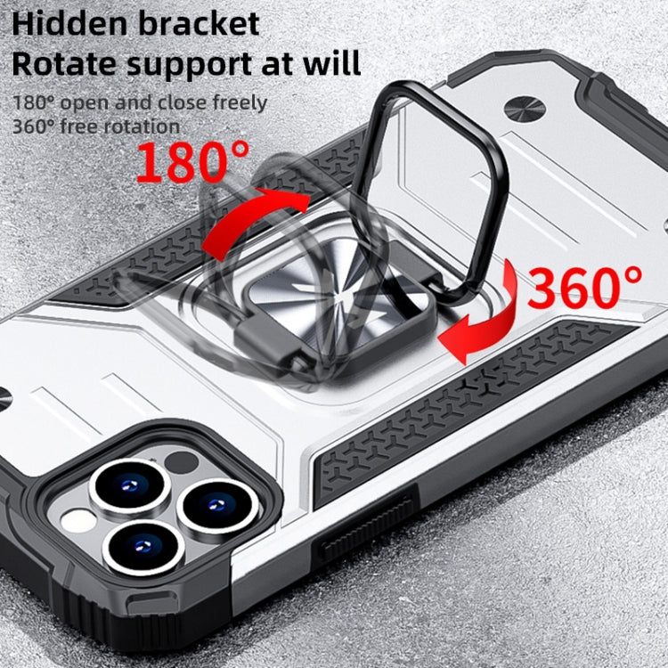 For iPhone 13 WK WTP-012 Military Series Shockproof PC + TPU + Metal Phone Case with Ring Holder(Blue) - iPhone 13 Cases by WK | Online Shopping UK | buy2fix