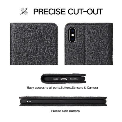 For iPhone XS Max Crocodile Texture PC + TPU Horizontal Flip Leather Case with Holder & Card Slots & Wallet(Black) by buy2fix