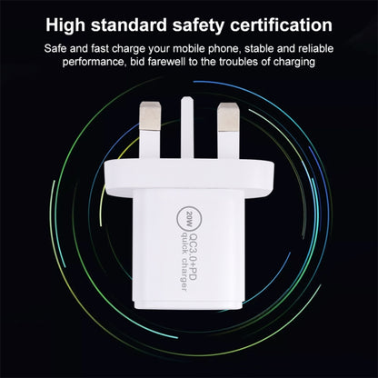 20WACB 20W QC3.0 + PD Quick Charger, Plug Specification:EU Plug(White) - Apple Accessories by buy2fix | Online Shopping UK | buy2fix