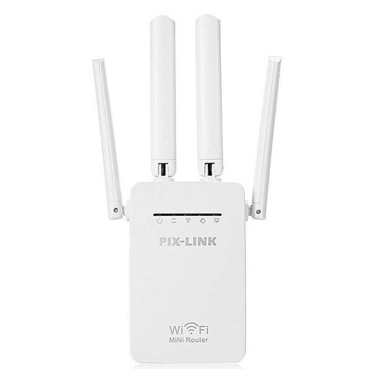 Wireless Smart WiFi Router Repeater with 4 WiFi Antennas, Plug Specification:EU Plug(White) by buy2fix