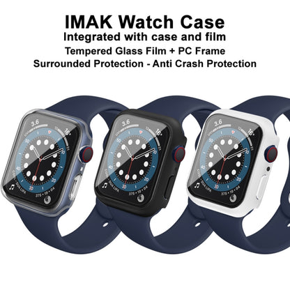 IMAK Shockproof PC Protective Case with Tempered Glass Film For Apple Watch Series 6 & SE & 5 & 4 44mm(Black) by imak