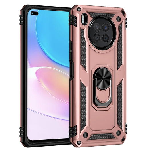 For Huawei nova 8i Shockproof TPU + PC Phone Case with 360 Degree Rotating Holder(Rose Gold) by buy2fix