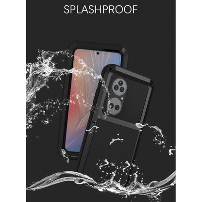 For Huawei P50 Pro LOVE MEI Metal Shockproof Waterproof Dustproof Protective Phone Case without Glass(Black) - Mobile Accessories by LOVE MEI | Online Shopping UK | buy2fix