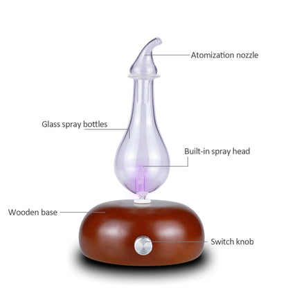 Wood Essential Oil Diffuser Aromatherapy Machine Automatic Alcohol Sprayer, Plug Specification:UK Plug(Dark Brown) - Home & Garden by buy2fix | Online Shopping UK | buy2fix