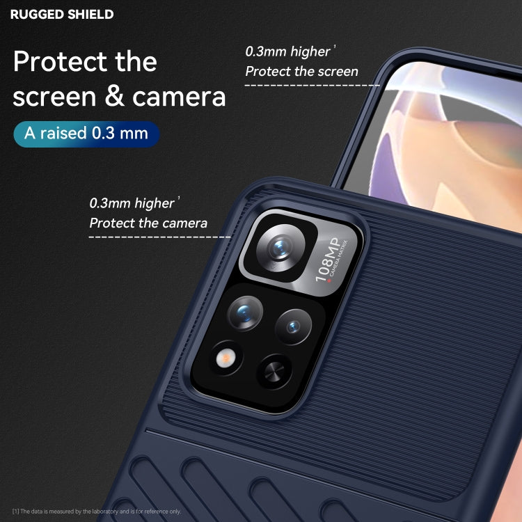 For Xiaomi Redmi Poco M4 Pro 5G Thunderbolt Shockproof TPU Soft Phone Case(Blue) by buy2fix