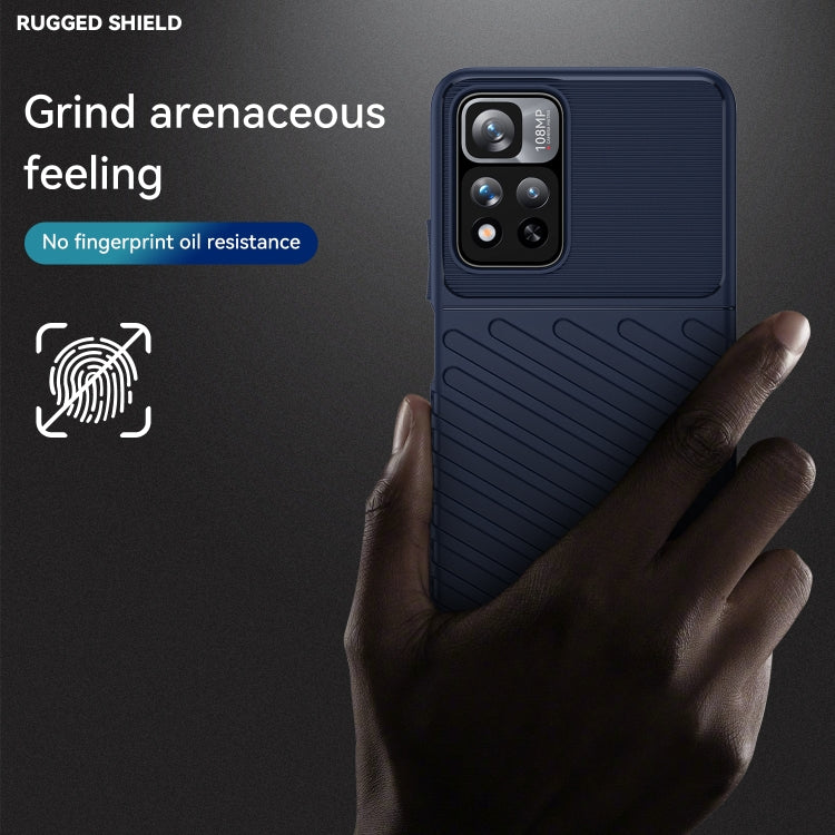 For Xiaomi Redmi Poco M4 Pro 5G Thunderbolt Shockproof TPU Soft Phone Case(Blue) by buy2fix