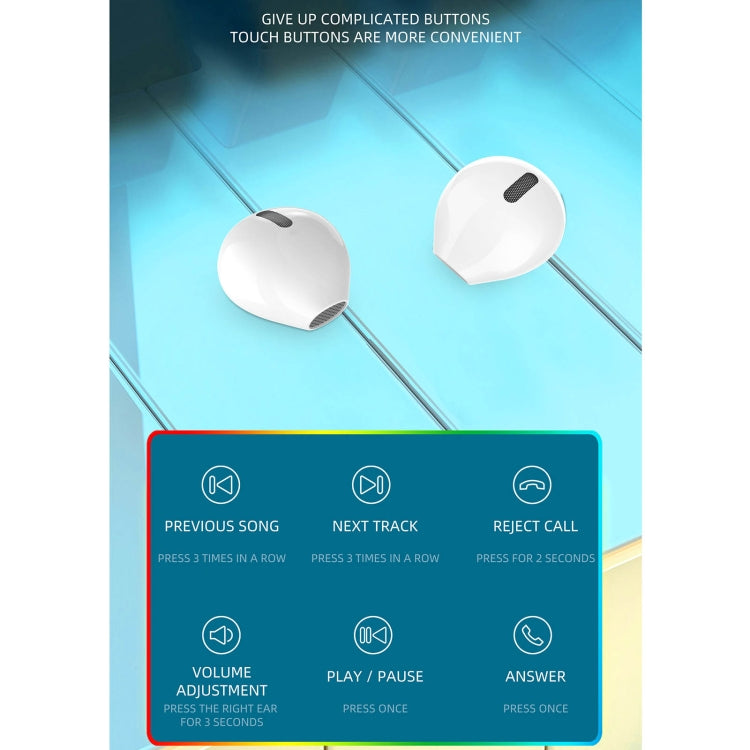 X6WS Mini Noise Reduction Digital Display TWS Wireless Bluetooth Earphone(Skin Color) - TWS Earphone by buy2fix | Online Shopping UK | buy2fix