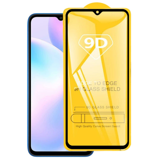 9D Full Glue Screen Tempered Glass Film For Xiaomi Redmi 10A / 9A / 9A Sport / 9C / 9C NFC / Poco C31 / 9 Activ