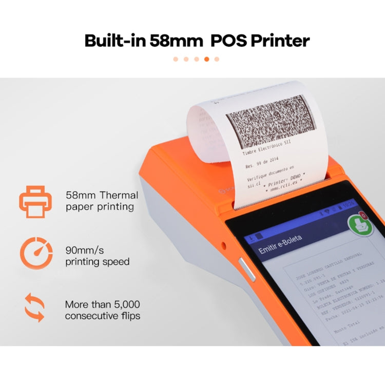 SGT-SP01 5.5 inch HD Screen Handheld POS Receipt Printer, Basic Version, EU Plug(Orange) - Consumer Electronics by buy2fix | Online Shopping UK | buy2fix