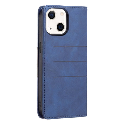 For iPhone 13 mini Magnetic Splicing Leather Phone Case (Blue) by buy2fix