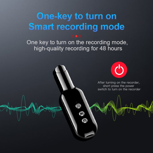 D3 AI Smart High-definition Noise Reduction Voice Recorder, Capacity:64GB(Black) by buy2fix