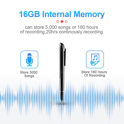 Q9 AI Intelligent High-definition Noise Reduction Conference Recording Pen Voice Control Recorder, Capacity:8GB(Black) - Security by buy2fix | Online Shopping UK | buy2fix