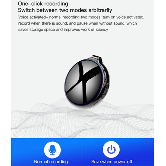 Q39 AI Intelligent High-definition Noise Reduction Voice Control Recorder, Capacity:16GB(Black) by buy2fix