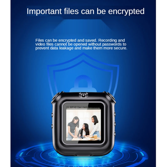 V9 AI Intelligent High-definition Noise Reduction Conference Voice Recorder,Support Real-time Camera Viewing, Capacity:256GB(Black) by buy2fix