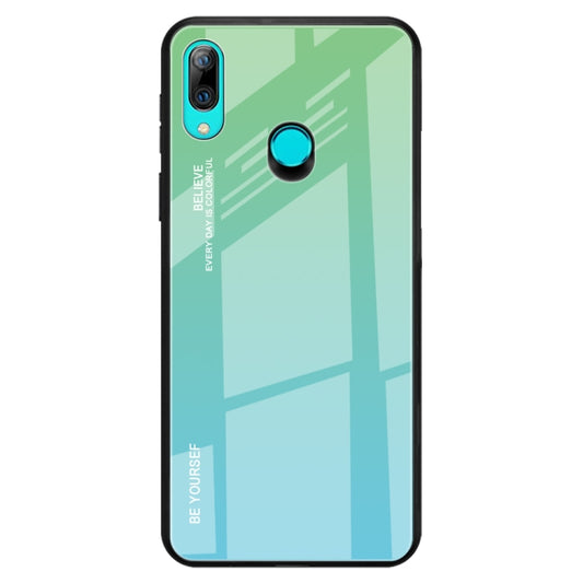 For Huawei P Smart Z Gradient Color Glass Case(Sky Blue) by buy2fix
