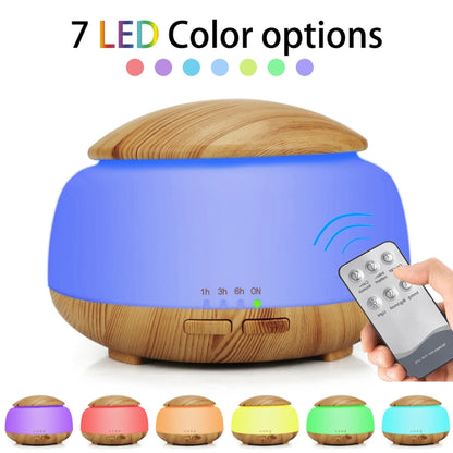 Wood Grain Humidifier Air Purifier Ultrasonic Atomization Household Aromatherapy Machine with Colorful LED Light Automatic Alcohol Sprayer, Plug Specification:AU Plug(Light Brown) - Home & Garden by buy2fix | Online Shopping UK | buy2fix