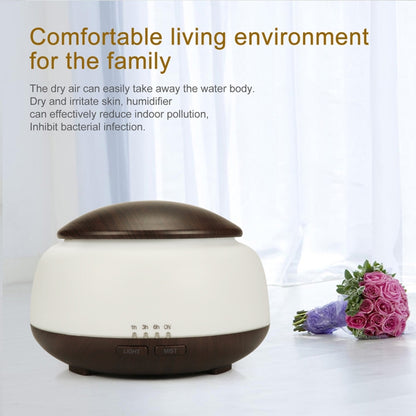 Wood Grain Humidifier Air Purifier Ultrasonic Atomization Household Aromatherapy Machine with Colorful LED Light Automatic Alcohol Sprayer, Plug Specification:AU Plug(Dark Brown) - Home & Garden by buy2fix | Online Shopping UK | buy2fix