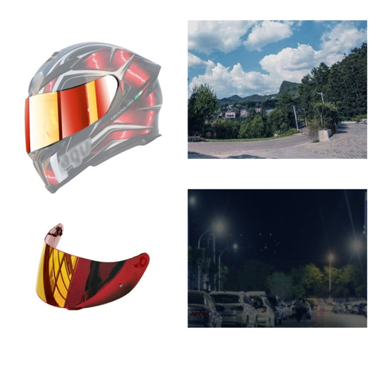 Visière de casque de moto, lentille de pare-vent Anti-UV pour AGV K1 / K3SV / K5 (rouge galvanisé)