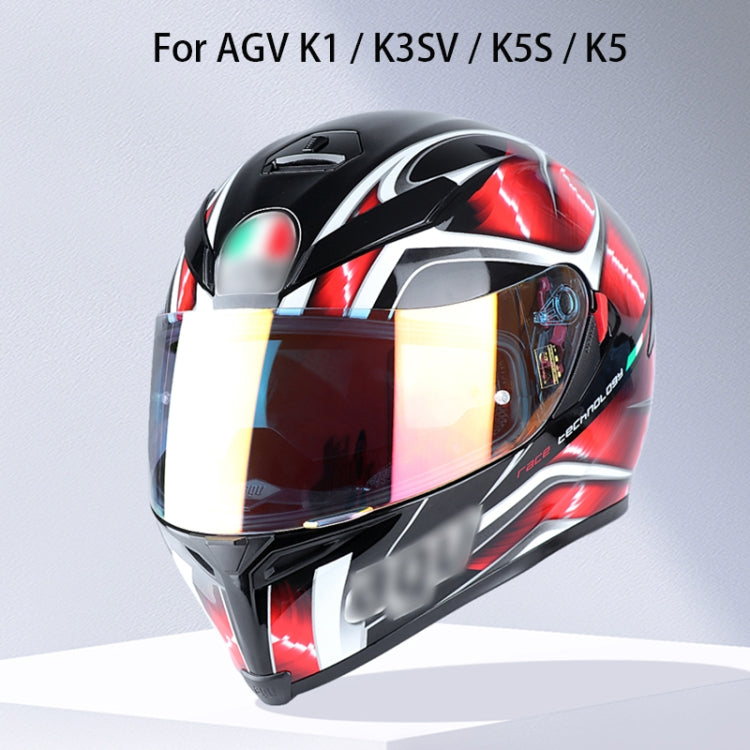 Motorcycle Helmet Visor Anti-UV Wind Shield Lens For AGV K1 / K3SV / K5(Aurora Red) by buy2fix