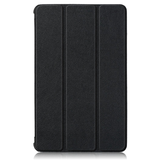 For Lenovo Tab M8 Custer Texture Horizontal Flip Smart TPU Leather Case with Three-folding Holder(Black) by buy2fix