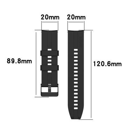 For Huawei Watch GT 3 42mm 20mm Silicone Black Buckle Watch Band(Dark Green) by buy2fix