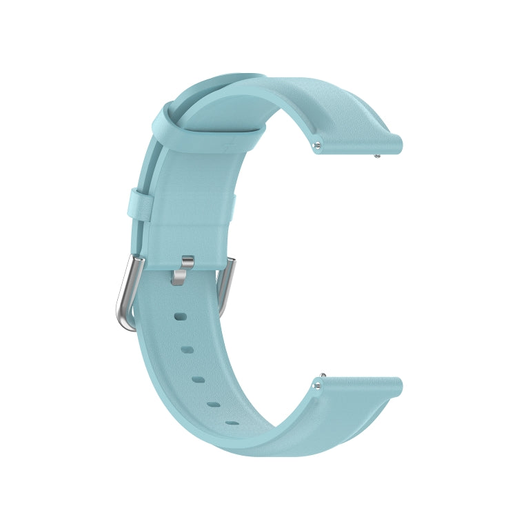 For Huawei Watch GT 3 46mm/GT Runner 22mm Round Tail Leather Watch Band(Light Blue) by buy2fix