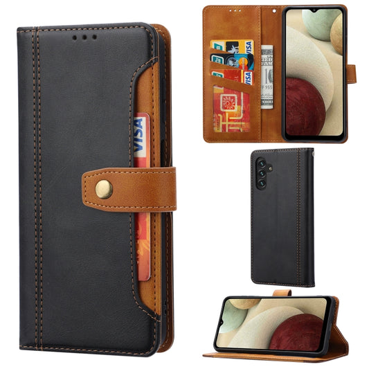 For Samsung Galaxy A13 5G Calf Texture Double Fold Leather Phone Case(Black) by buy2fix