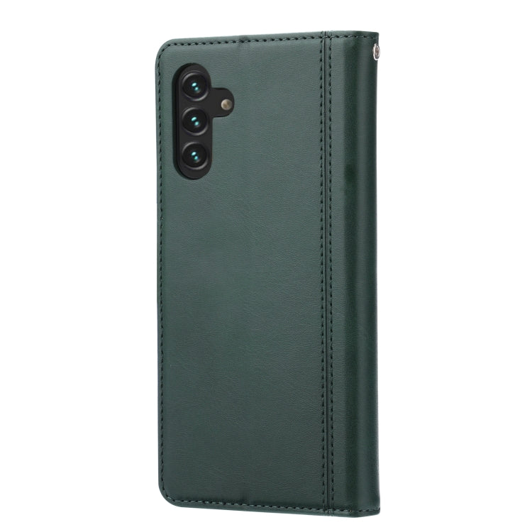 For Samsung Galaxy A13 5G Calf Texture Double Fold Leather Phone Case(Green) by buy2fix