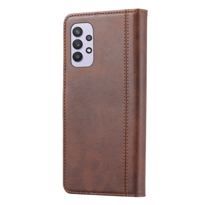 For Samsung Galaxy A33 5G Calf Texture Double Fold Leather Phone Case(Brown) by buy2fix
