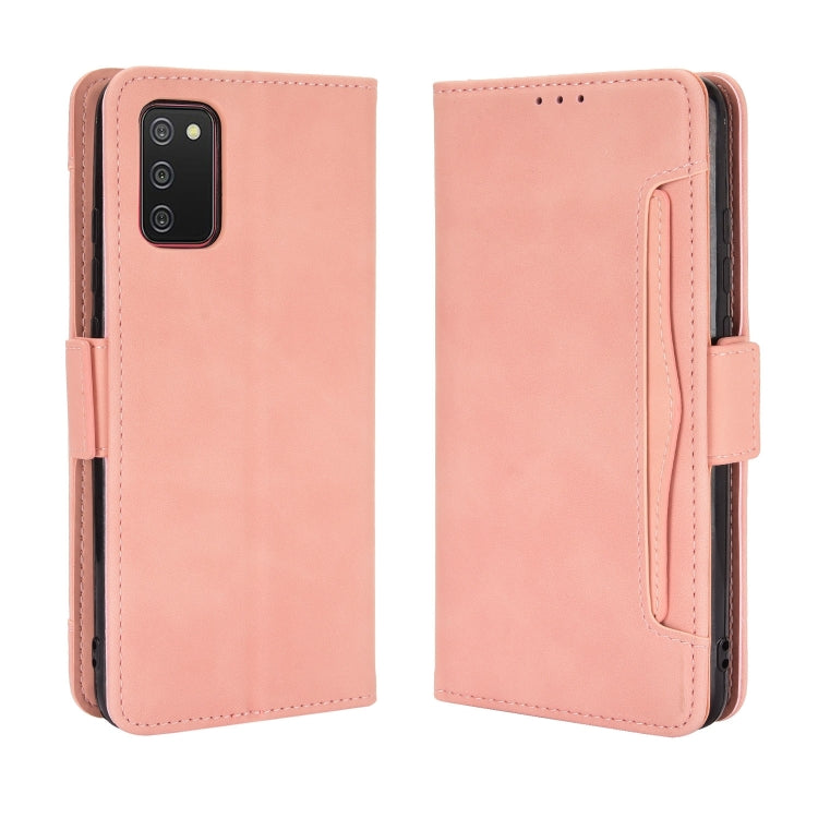 For Samsung Galaxy A03s 164mm Version Skin Feel Calf Pattern Leather Phone Case(Pink) by buy2fix