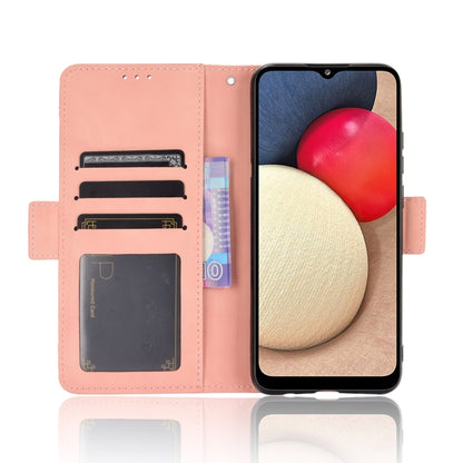 For Samsung Galaxy A03s 164mm Version Skin Feel Calf Pattern Leather Phone Case(Pink) by buy2fix