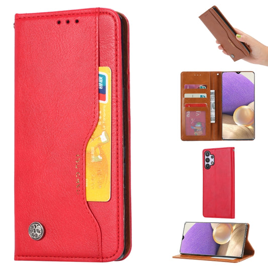 For Samsung Galaxy A33 5G Knead Skin Texture Leather Phone Case(Red) by buy2fix