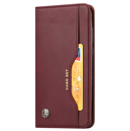 For Samsung Galaxy A33 5G Knead Skin Texture Leather Phone Case(Wine Red) by buy2fix
