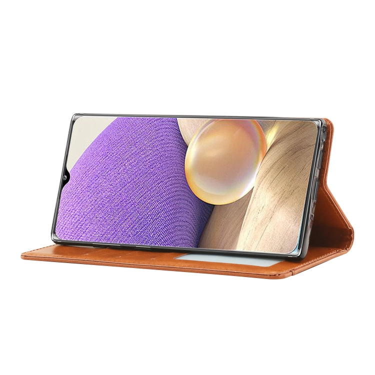 For Samsung Galaxy A33 5G Knead Skin Texture Leather Phone Case(Wine Red) by buy2fix