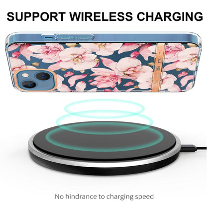 For iPhone 13 mini Flowers and Plants Series IMD TPU Phone Case (Pink Gardenia) by buy2fix