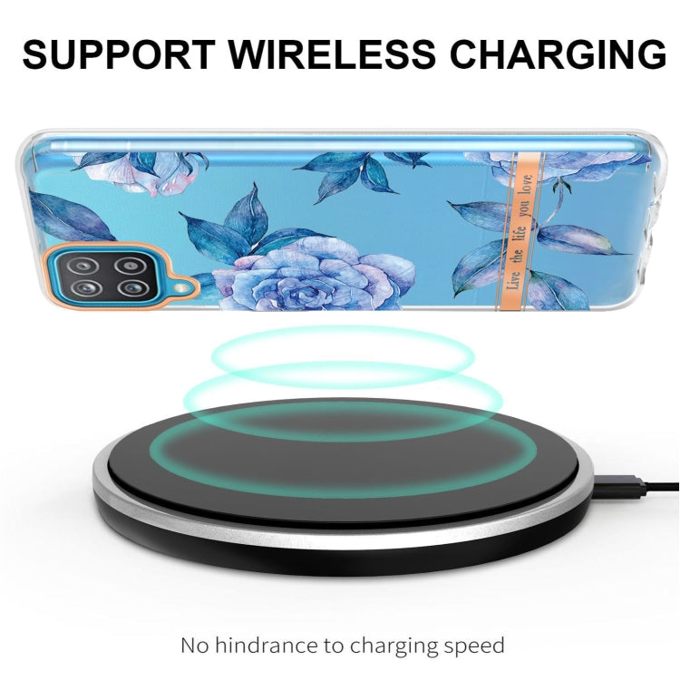 For Samsung Galaxy A12 Flowers and Plants Series IMD TPU Phone Case(Orchid Peony) by buy2fix