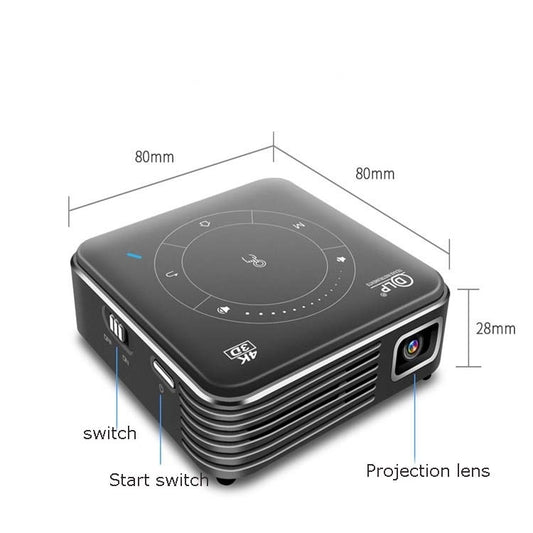 P11 854x480 DLP Smart Projector With Infrared Remote Control, Android 9.0, 4GB+32GB, UK Plug by buy2fix