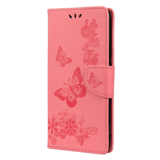 For Samsung Galaxy A33 5G Butterfly Embossed Horizontal Flip Leather Phone Case with Card Slot & Holder(Pink) by buy2fix