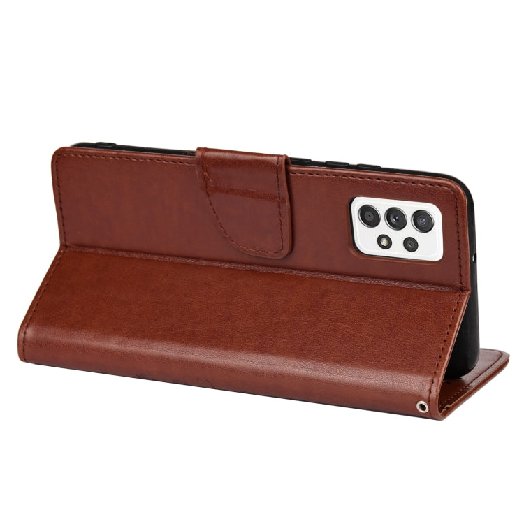 For Samsung Galaxy A53 5G Butterfly Flower Pattern Horizontal Flip Leather Phone Case with Card Slot & Holder(Brown) by buy2fix