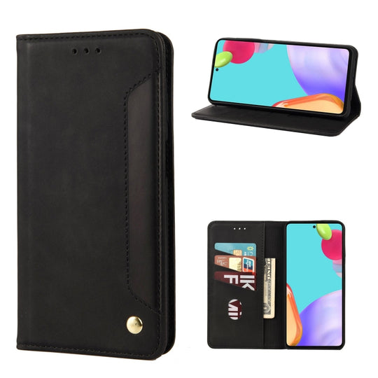 For Samsung Galaxy A33 5G Skin Feel Splicing Leather Phone Case(Black)